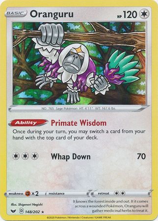 Sword & Shield - 148/202 - Oranguru - Holo