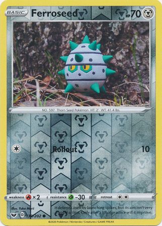 Sword & Shield - 130/202 - Ferroseed - Reverse Holo