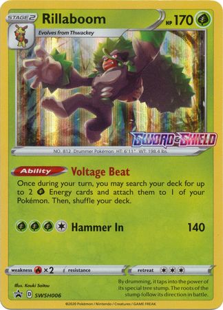Black Star Promos - SWSH006 - Rillaboom - Pre-Release Holo