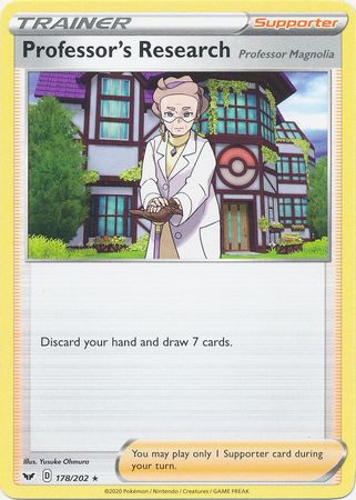 Sword & Shield - 178/202 - Professor's Research (Professor Magnolia)