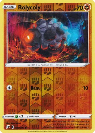 Rebel Clash - 105/192 - Rolycoly - Reverse Holo