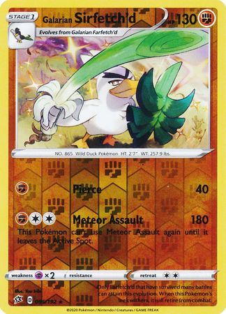 Rebel Clash - 095/192 - Galarian Sirfetch'd - Reverse Holo