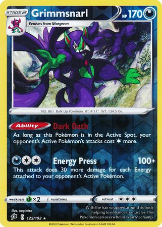 Rebel Clash - 125/192 - Grimmsnarl - Reverse Holo