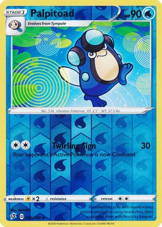 Rebel Clash - 045/192 - Palpitoad - Reverse Holo