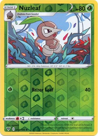 Vivid Voltage - 011/185 - Nuzleaf - Reverse Holo