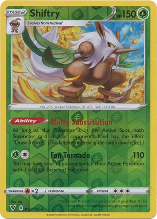 Vivid Voltage - 012/185 - Shiftry - Reverse Holo