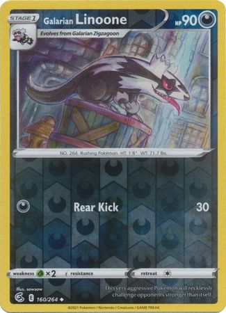 Fusion Strike - 160/264 - Galarian Linoone - Reverse Holo