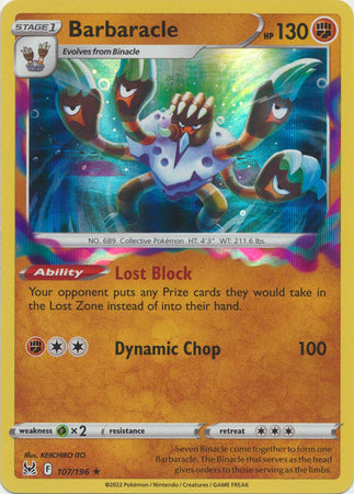 Lost Origin - 107/196 - Barbaracle - Holo