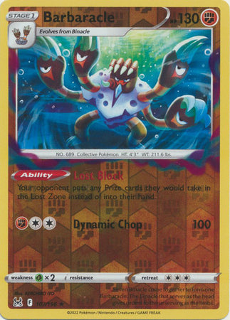 Lost Origin - 107/196 - Barbaracle - Reverse Holo