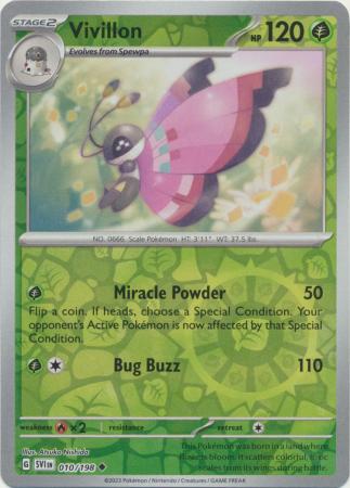 Scarlet & Violet - 010/198 - Vivillon - Reverse Holo