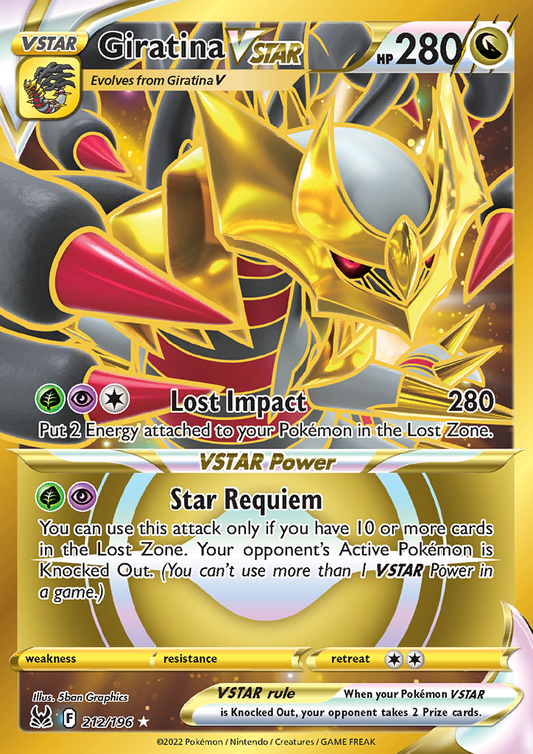 Lost Origin - 212/196 - Giratina VSTAR (Gold)