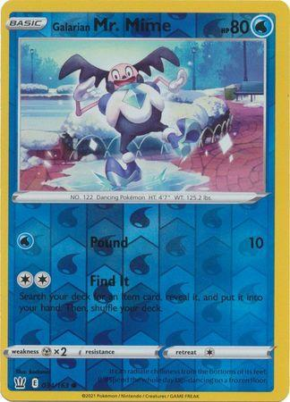 Battle Styles - 034/163 - Galarian Mr. Mime - Reverse Holo