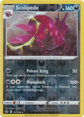 Chilling Reign - 107/198 - Scolipede - Reverse Holo