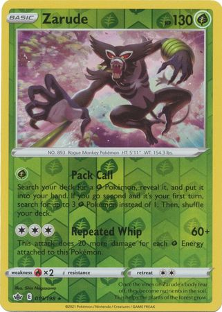 Chilling Reign - 019/198 - Zarude - Reverse Holo