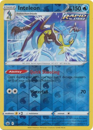 Chilling Reign - 043/198 - Inteleon - Reverse Holo