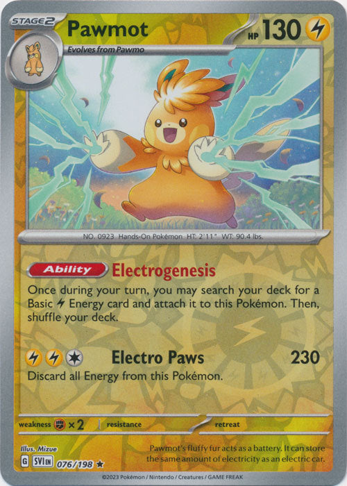 Scarlet & Violet - 076/198 - Pawmot - Reverse Holo