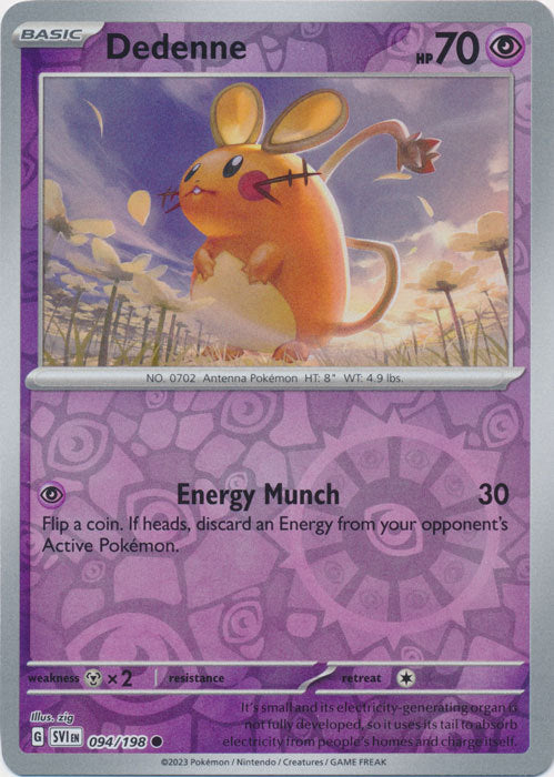 Scarlet & Violet - 094/198 - Dedenne - Reverse Holo